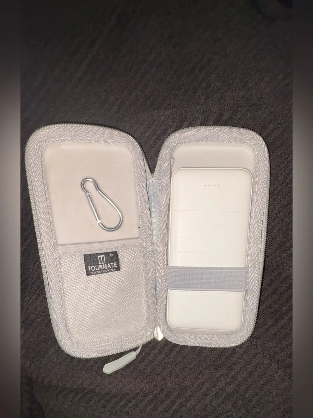 NEW White Portable Power Bank with Protective Hard Shell Case